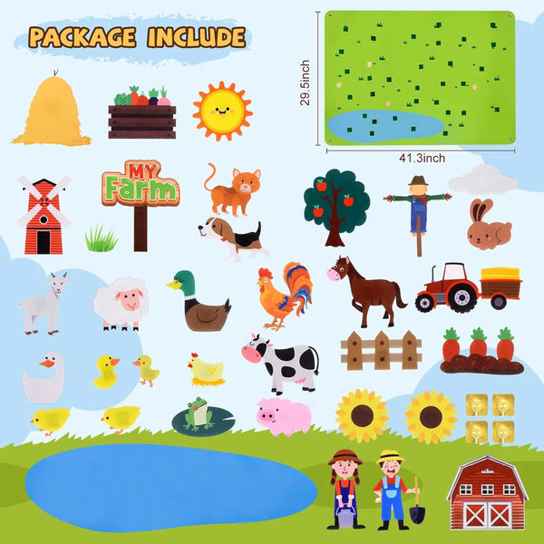 KidsFam Interactive Montessori Felt Storyboard Blanket