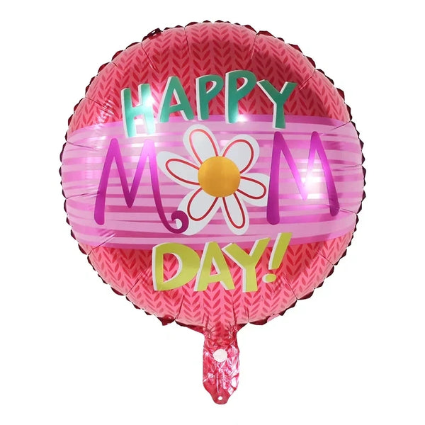 KidsFam 18-Inch Mother's Day Foil Balloons – 10 or 50 Pack