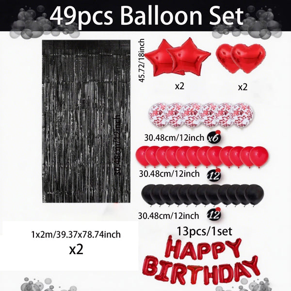 KidsFam Happy Birthday balloon and backdrop decoration kit with multiple package styles