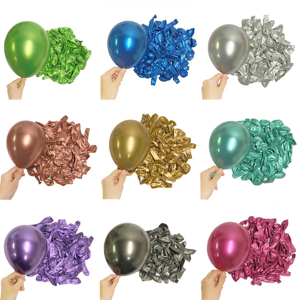 KidsFam Metallic Chrome Balloons – 10, 20 or 30 Pack