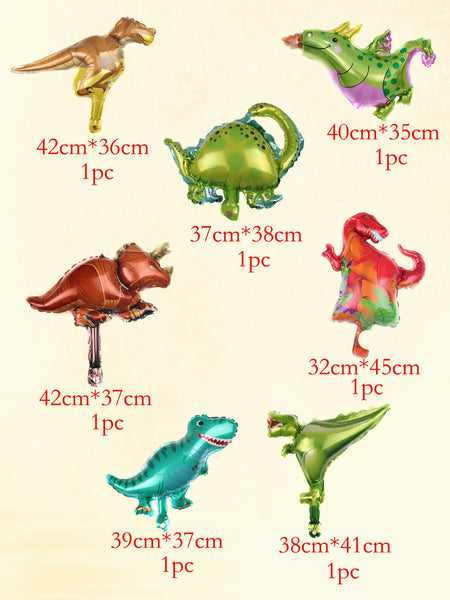 7 Pcs 16inch Dinosaur Foil Balloons Tyrannosaurus Triceratops balloon Children's Inflatable Toys Birthday Party Decorations