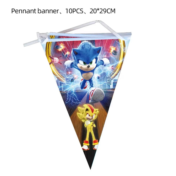 KidsFam Sonic Birthday Party Supplies – Multiple Sets & Accessories