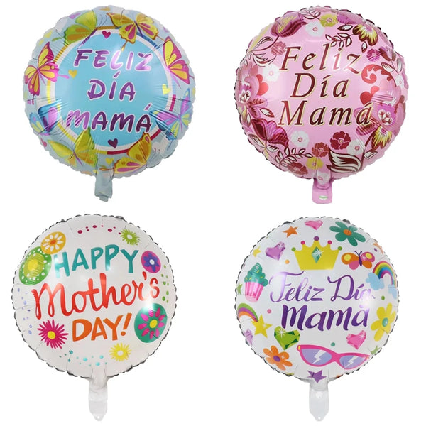 KidsFam 18-Inch Mother's Day Foil Balloons – 10 or 50 Pack