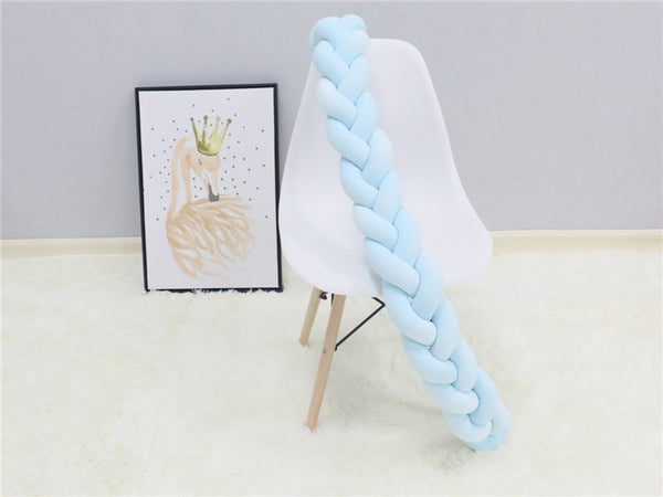 Baby Bumper Bed Braid Knot Pillow Cushion For Infants