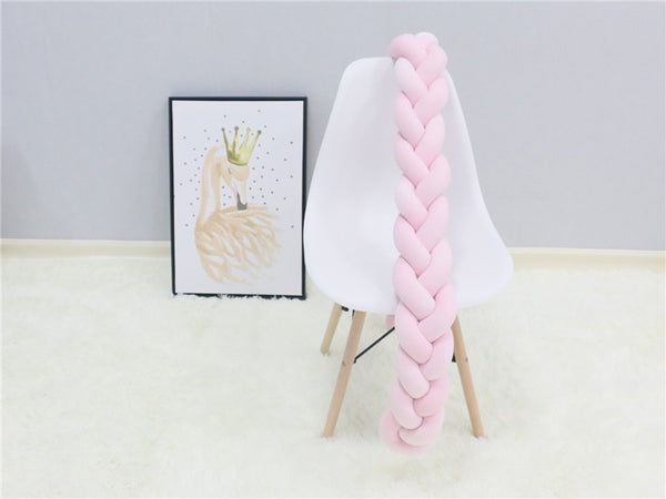 Baby Bumper Bed Braid Knot Pillow Cushion For Infants