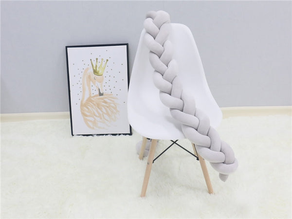 Baby Bumper Bed Braid Knot Pillow Cushion For Infants