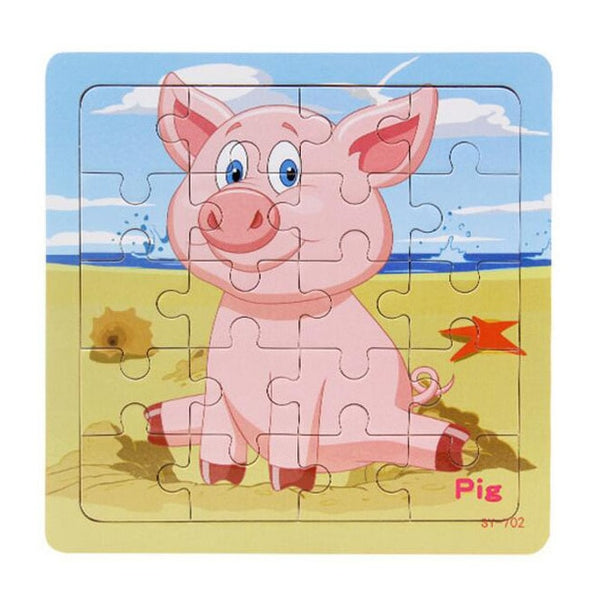 9/20 Slice Wooden Puzzles Toys Set For Kids