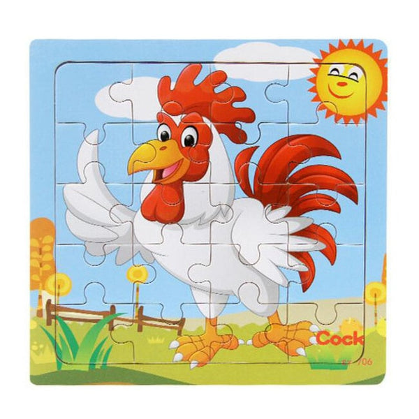 9/20 Slice Wooden Puzzles Toys Set For Kids