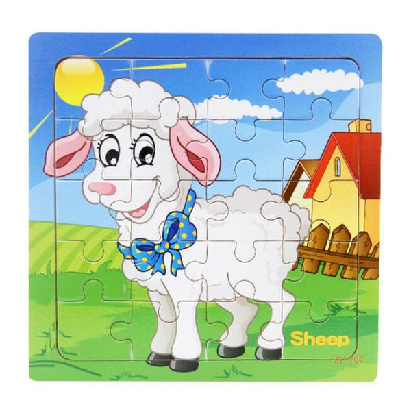 9/20 Slice Wooden Puzzles Toys Set For Kids