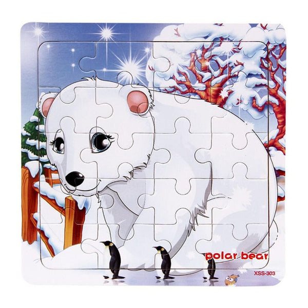 9/20 Slice Wooden Puzzles Toys Set For Kids