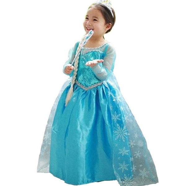 Anna Elsa Fancy Princess Dress For Baby Girls