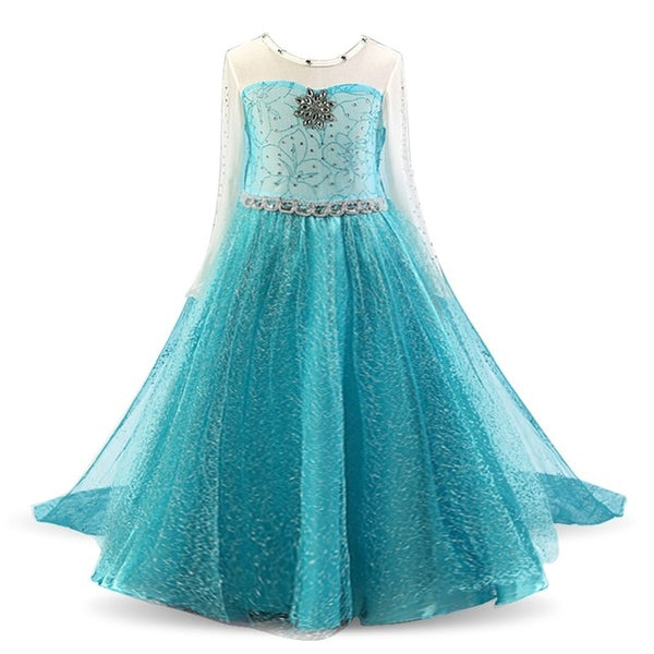 Anna Elsa Fancy Princess Dress For Baby Girls