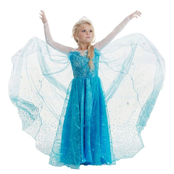 Anna Elsa Fancy Princess Dress For Baby Girls