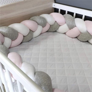 Baby Bumper Bed Braid Knot Pillow Cushion For Infants
