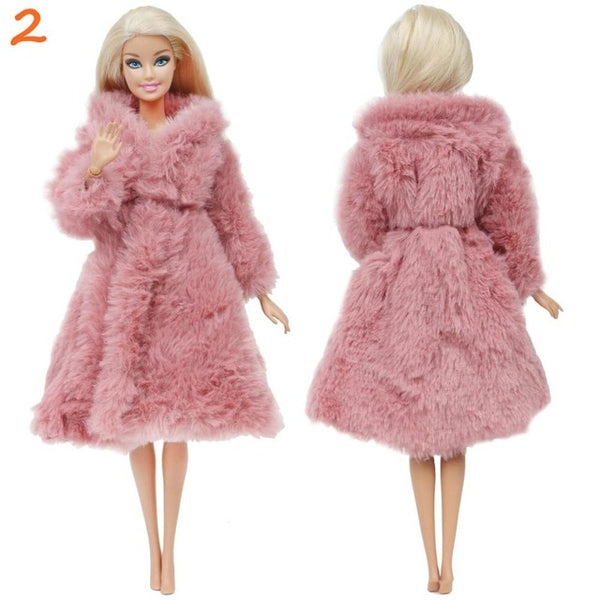 Barbie Doll Beautiful Winter Fur Coat