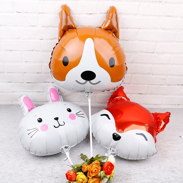 Kids Birthday Party Large 18inch Animal Head Foil Balloons