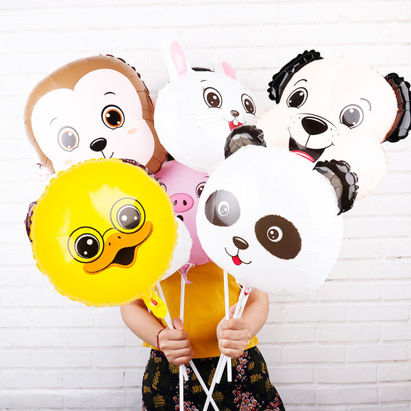 Kids Birthday Party Large 18inch Animal Head Foil Balloons