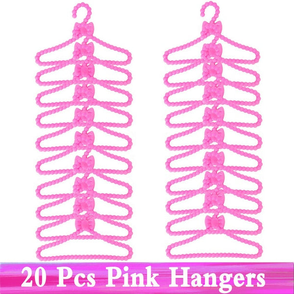 Cute Doll Accessories for Barbie Doll Shoes Boots Mini Dress Handbags Crown Hangers Glasses Doll Clothes Kids Toy 12''