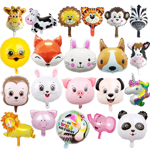 Kids Birthday Party Large 18inch Animal Head Foil Balloons