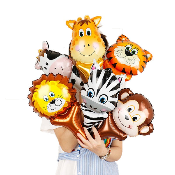 Kids Birthday Party Large 18inch Animal Head Foil Balloons