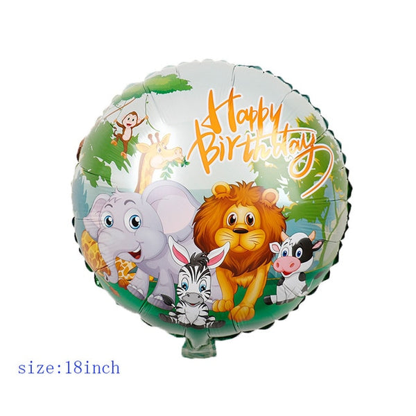 Kids Birthday Party Large 18inch Animal Head Foil Balloons