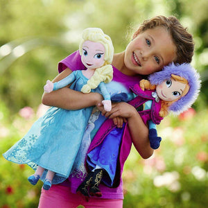 Frozen Inspired Anna Elsa Dolls Plush Stuffed Toys (Large Size - 19inches)