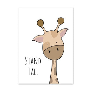 Be Brave Be Strong Stand Tall Children's Room Cute Canvas Painting (Medium)