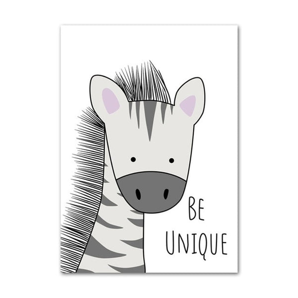 Be Brave Be Strong Stand Tall Children's Room Cute Canvas Painting (Small)