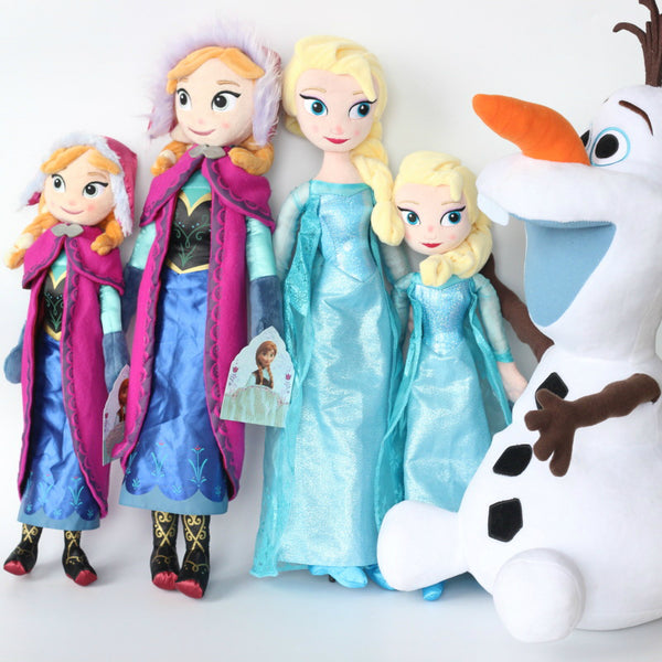 Frozen Inspired Anna Elsa Dolls Plush Stuffed Toys (Large Size - 19inches)