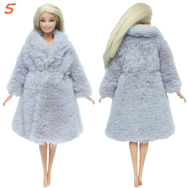 Barbie Doll Beautiful Winter Fur Coat