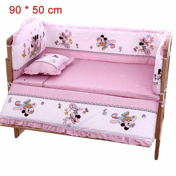 5Pcs Beautiful Baby Crib Bumper Bedding Set