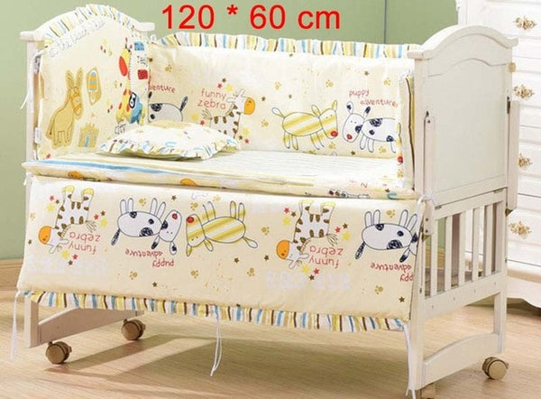 5Pcs Beautiful Baby Crib Bumper Bedding Set