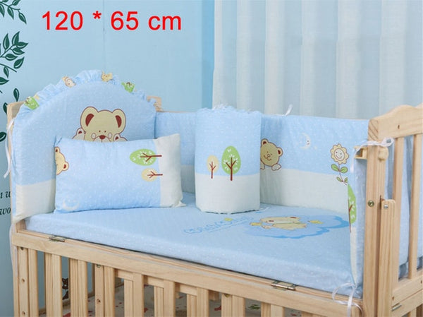 5Pcs Beautiful Baby Crib Bumper Bedding Set