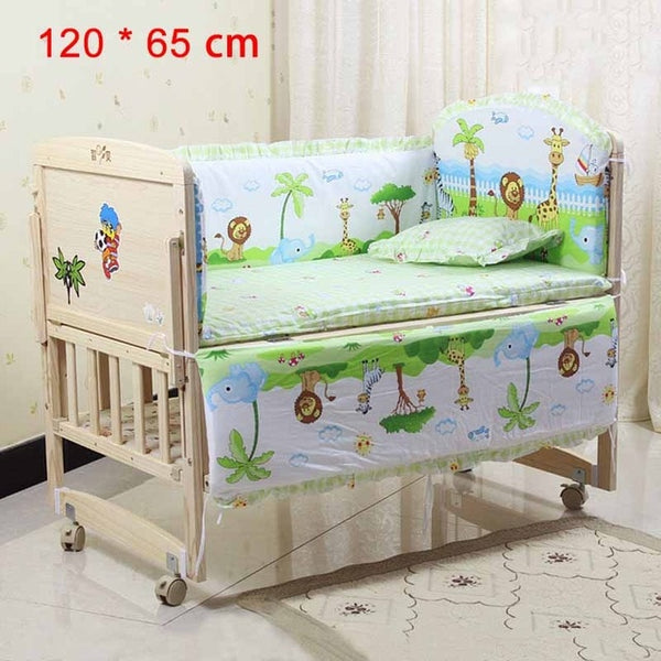 5Pcs Beautiful Baby Crib Bumper Bedding Set