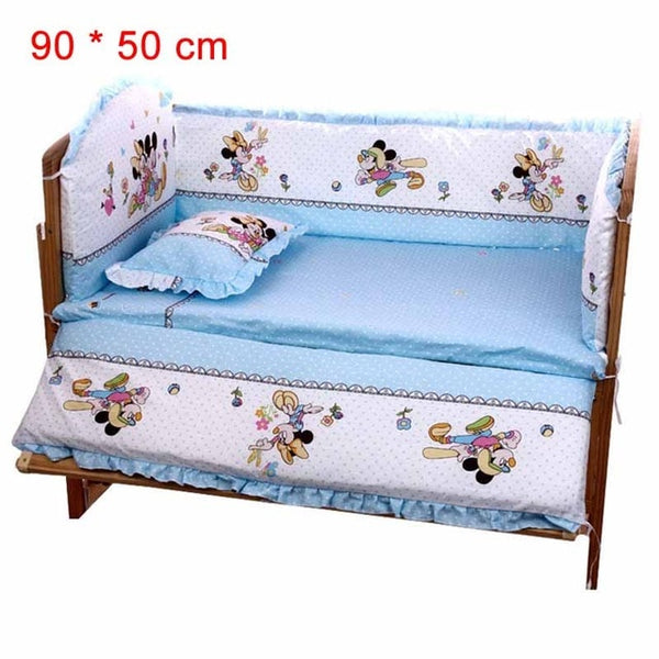 5Pcs Beautiful Baby Crib Bumper Bedding Set