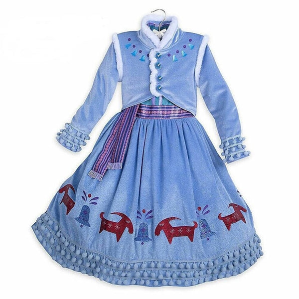 Girls Elsa Dress New Snow Queen Costumes For Kids