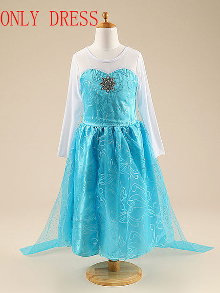 Girls Elsa Dress New Snow Queen Costumes For Kids