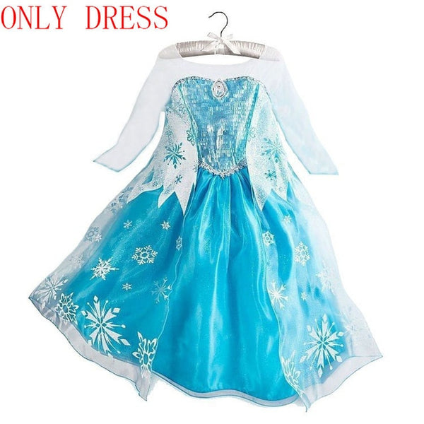 Girls Elsa Dress New Snow Queen Costumes For Kids