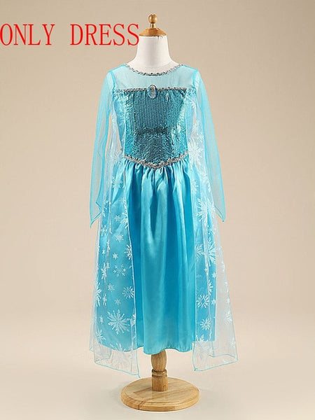 Girls Elsa Dress New Snow Queen Costumes For Kids