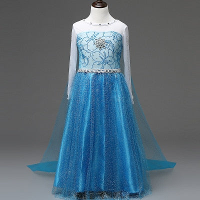 Girls Elsa Dress New Snow Queen Costumes For Kids