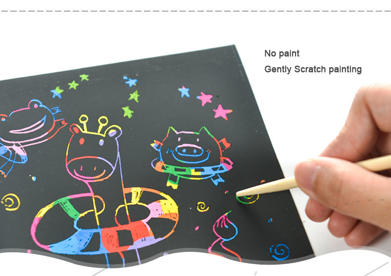 Educational Colorful Scratch Painting – KidsFam
